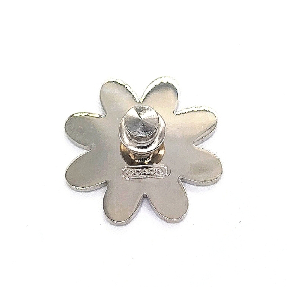 COACH Vintage Sky Blue Daisy Pin Brooch Backpack Purse Charm - Picture 4 of 6